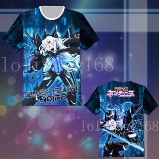 Hyperdimension Neptunia Noire Black Heart T - Shirt Tee Top Cosplay Costume Gift