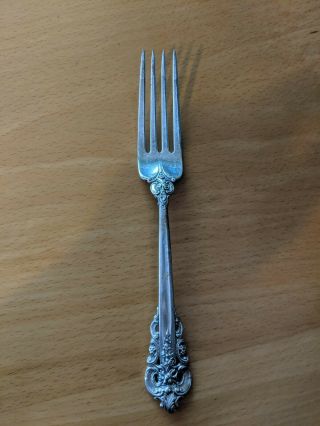 Vintage Wallace Grande Baroque 7 1/2 " Fork Sterling Silver Dinner Fork