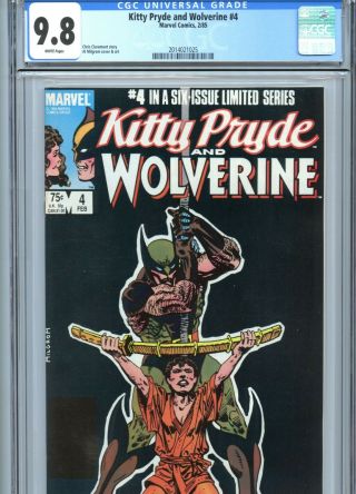 Kitty Pryde And Wolverine 4 Cgc 9.  8 White Pages Marvel Comics 1985