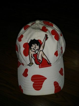Rare Vintage Betty Boop Embroidered Cap/hat Hart Pre - Owned.