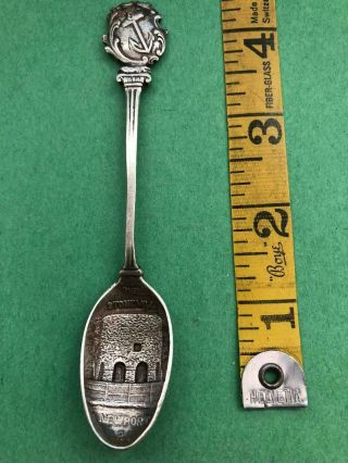 Antique Sterling Silver Souvenir Spoon The Stonemill Newport Rhode Island 17g