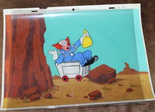 Bozo The Clown Animation Cel Hand Painted Background 901 Larry Harmon