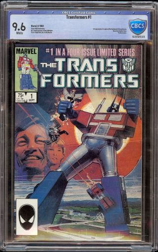 Transformers 1 Cbcs 9.  6 White (marvel,  1984) 1st Autobots And Decepticons