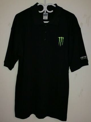 Monster Energy Drinks Golf Shirt.  W/o Tags.  Men 