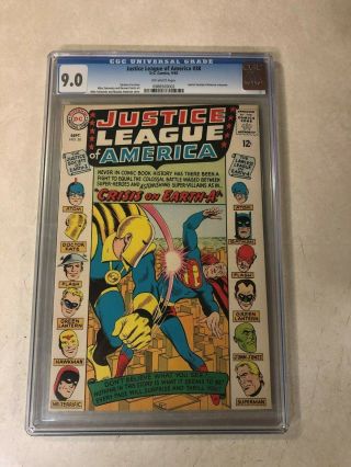 Justice League Of America 38 Cgc 9.  0 Vf/nm Crisis Justice Society Flash Atom