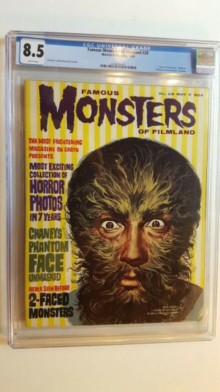 Famous Monsters Of Filmland 28 Cgc 8.  5 1964 Bela Lugosi White P