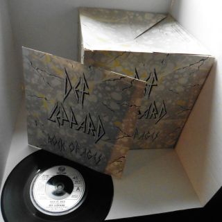 Def Leppard Rock Of Ages With Rock Box Cube 7 " 45 Single Ex/ex