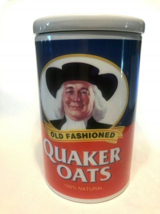 Vintage - 1997 Quaker Oats Cereal Cookie Canister Jar Limited Edition Cool