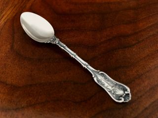 - Rare Whiting Mfg Co.  Sterling Silver Salt Spoon: Imperial Queen 1893 " Gladys "