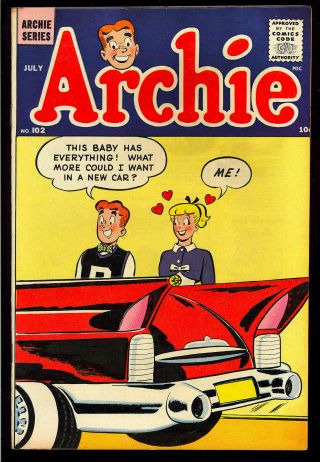 Archie Comics 102 Early Silver Age Betty & Veronica Teen 1959 Fn