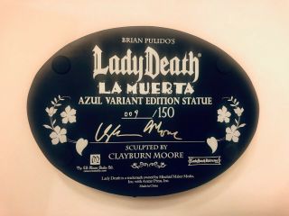 Lady Death La Muerta Azul Variant Statue 9/150 SIGNED Clayburn Moore 2