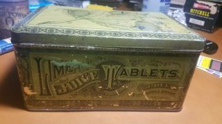 Early Lime Tablet Tin 8 By 4 J.  Dyer Both Marked Somers Bros,  1879 Patent Date