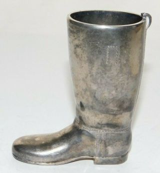 English Silver Plated Figural Boot Toothpick Holder