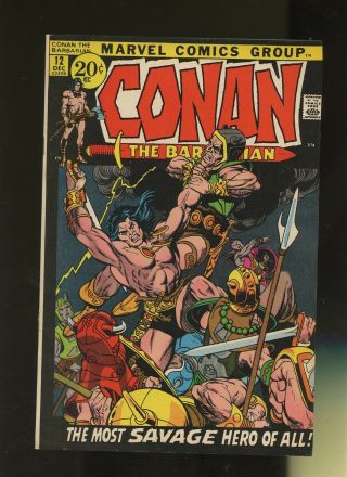 Conan The Barbarian 12 Vg/fn 5.  0 1 Book Marvel Barry Smith Vol.  1 The King