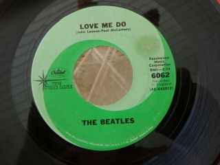 The Beatles 45 Love Me Do P.  S.  I Love You Capitol - 6062 Green Star Line Label