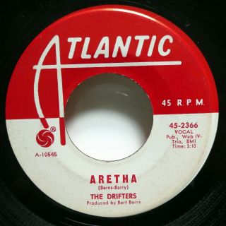 Drifters 45 Aretha / Baby What I Mean Atlantic Promo R&b Soul C3420