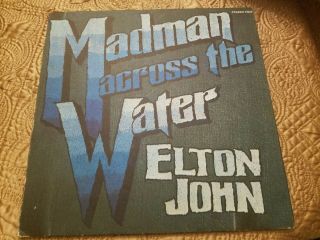Elton John Madman Across The Water Lp Vinyl 1971 Uni Label