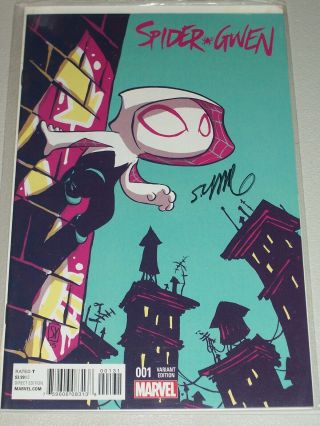 Spider - Gwen 1 (2015) Vol.  2 Baby Variant Signed - Vca Skottie Young Nm