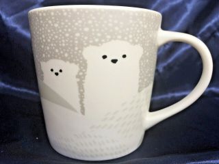 Starbucks 2016 Polar Bear White Mug Winter Snow Mug Cup 8 Oz