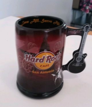 Hard Rock Cafe San Antonio Coffee Mug Hrc Guitar Handle Souvenir Cup Ceramic