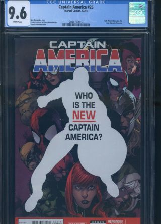 Captain America 25 Cgc 9.  6 Sam Wilson Becomes Captain America