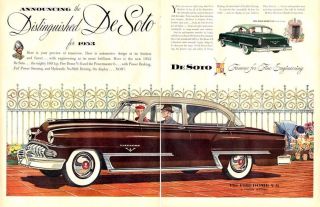 1952 Desoto 1953 Firedome Model Big Print Ad