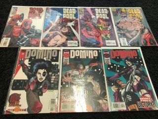 Marvel Comics 1994 Deadpool Issues 1 - 4,  1997 Domino Issues 1 - 3 Complete Series