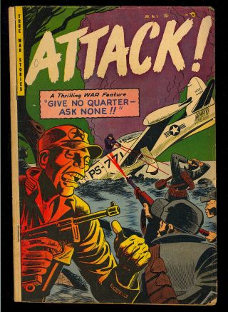 Attack 5 (1) Pre - Code Golden Age Trojan War Comic 1953 Gd - Vg