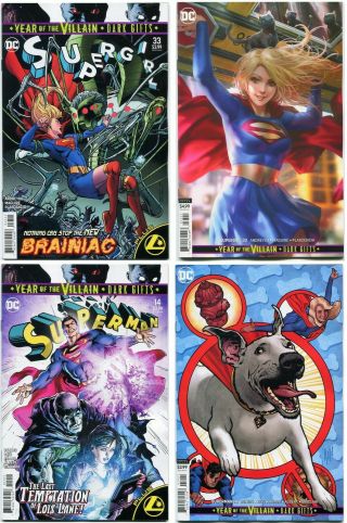 Supergirl 33 & Superman 14 Dc Comics Regular & Variant Recalled Covers Set