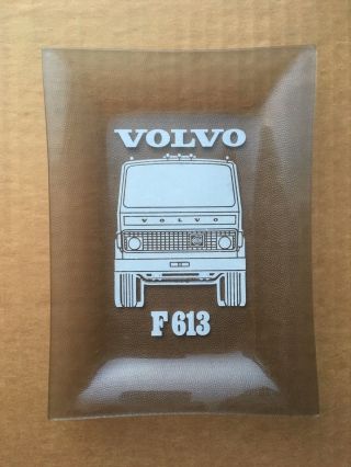 Vintage Volvo F613 Truck Glass Ashtray Dish W/box,  5 " X6.  75 "