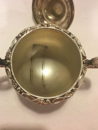 VINTAGE ROGERS & Bro’s ROSE SILVER PLATED SUGAR AND CREAMER SET 6