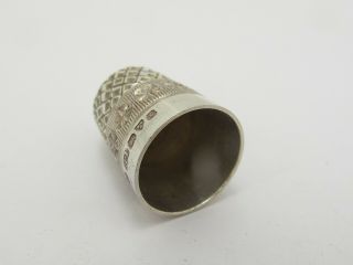 Antique Chester Hallmarked Sterling Silver Cased Thimble 6