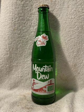 Rare Full 12oz Ya - Hooo Mountain Dew Hillbilly Acl Soda Bottle Hard To Find