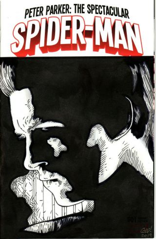 Spectacular Spider - Man 1 Blank Variant With Avengers Endgame Sketch Of Spidey