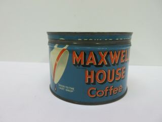Vintage Maxwell House Coffee Tin Can Good To The Last Drop Collectible