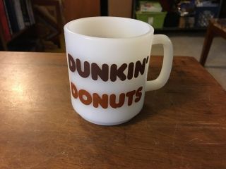 Vintage Glasbake Glass Dunkin Donuts Coffee Mug Vintage Logo