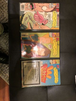 Beavis And Butthead 1st - 3rd Comic Books Uncirculated,  Signed Ea.  - $50