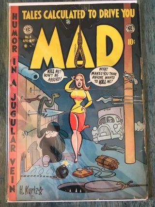 Mad 4 Comic.  1953 Rarity Wood.  Golden Age (best Ive Seen)