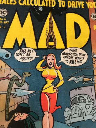 Mad 4 Comic.  1953 Rarity Wood.  Golden Age (best Ive Seen) 4