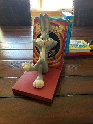Vintage Looney Toons Book Ends Daffy Duck & Bugs Bunny Warner Brothers