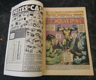Marvel Incredible Hulk 181 1st Appearance of Wolverine Complete 1974 3
