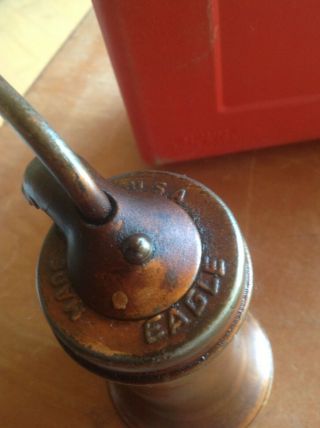 Vintage Eagle Oil Can Oiler Pump Made USA Collectible Hardware Gas Oil Decor B 4