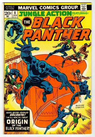 Jungle Action Black Panther 8 - Origin - Nm Marvel 1974 Vintage Comic