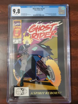 Ghost Rider V2 1 Cgc 9.  8 Wp (1st App.  Of Dan Ketch As Ghost Rider & Deathwatch)
