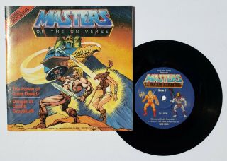 Masters Of The Universe He - Man Comic Book With 2 Stories By Mattel And A Record.