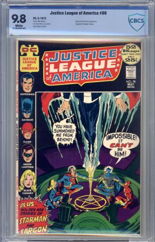 Justice League Of America 98 Cbcs 9.  8 Adams Superman Batman,  Green Arrow,  Flash
