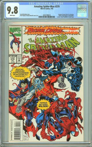 Spider - Man 379 Cgc 9.  8 White Pages (1993) 2025798010