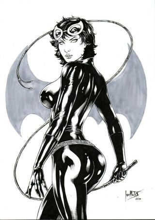 Catwoman (09 " X12 ") By Leo Matos - Ed Benes Studio