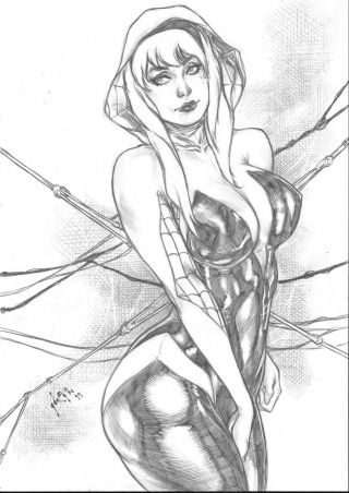 Spider Gwen (11 " X17 ") By Neto - Ed Benes Studio