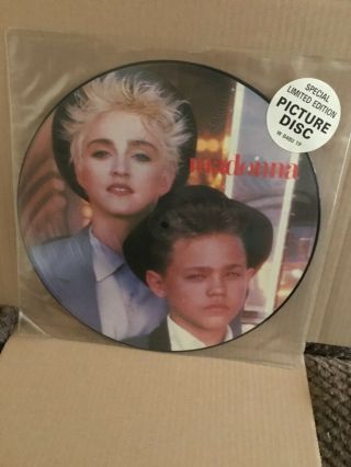 Madonna Open Your Heart 12 " Picture Disc Uk 1986 W8480tp,  Sticker